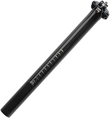 LitetopCarbon SeatPost 30.8 350mm 3K Carbon Fiber Bike Seatpost Mountain Bike Suitable for Most Bicycle Road Bike MTB MTN BMX (Black)