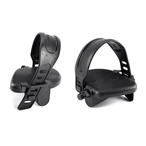 1 Paar Heimtrainerpedale mit Riemen Pedale fuer Heimtrainer wartungsfrei Pedal 9/16 - 3