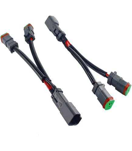 Lot De 2 Paires Connecteurs DT 6 Broches Étanches WOODGUILIN - Fiche Mâle Femelle 16 AWG Pour Voiture Camion Bateau