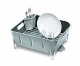 Simplehuman - Escurridor de platos compacto, color gris