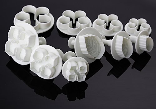 Uten® 45tlg. Ausstecher Ausstechform Stempel Modellierwerkzeug Glätter Fondant Marzipan Tortendeko Kit Set - 2