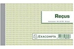Exacompta 23170E Paquet de 5 Manifolds Reçus 10,5 x 18cm 50 feuillets dupli autocopiants