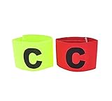  Banda del Capitán para Fútbol, Juego de 2 Piezas Elásticas con Cierre para Ajustar el Tamaño Adecuado para Varios Deportes de Fútbol, Baloncesto, Tenis, etc.