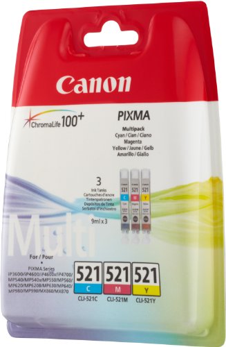 Canon CLI-521 C/M/Y Tintenpatronen (3-er Pack: 3x9ml) cyan/magenta/gelb - 2