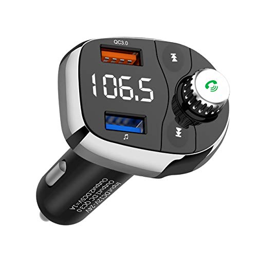 Aigoss FM Trasmettitore Modulatore Bluetooth Kit Vivavoce Per caricabatteria da auto MP3 con 3.1A Rapido Carica Dual USB U disk/carta di TF