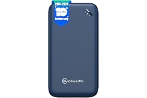 GlocalMe UPP mobilny router Wi-Fi 4G, nie wymaga karty SIM, brak opłat roamingowych, MIFI z 1 GB danych globalnych i 8 GB UE, dostępny w ponad 200 krajach, międzynarodowy hotspot (niebieski)