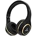 Produktbild Bluetooth-Kopfhörer auf Ohr, Chououkiu Wireless Headset faltbar Hi-Fi Stereo-Kopfhörer mit Mikrofon In-Line-Lautstärke, kabelgebundene und kabellose Kopfhörer für Handy / TV / PC (Schwarz/Gold)