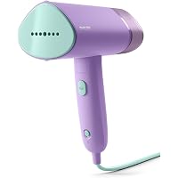 Philips Défroisseur à Main 3000 Séries - 1000W, 20 g/min de vapeur, Réservoir d'Eau Amovible de 120 ml, Plaque Chauffante, Blanc - Electroménager