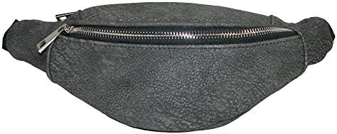 Street Level Dual Pocket Fashion Waistpack, Black