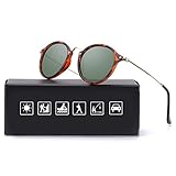gafas de sol redondas hombre bogota 【Estilo retro redondo】 El diseño retro redondo te hace único y protege tu visión a la perfección.