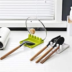 LQMILK Repose-ustensiles, Porte-cuillère Géante, étagère De Cuisine, Support pour Couvercle De Pot De Spatule, Porte-Baguettes, Support De Spatule, Repose-cuillère, Cuisson Résistante à La Chaleur