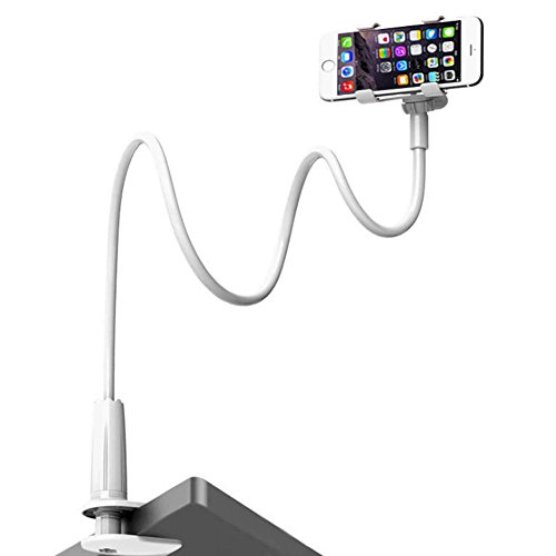GBOAT Smartphone Handyhalter 360°Drehen Schwanenhals Halterung Universal Desktop Ständer Bracket(weiß)