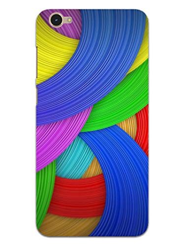 Madanyu Colorful Abstract Strings Designer Printed Hard Back Shell Case for Vivo Y55S