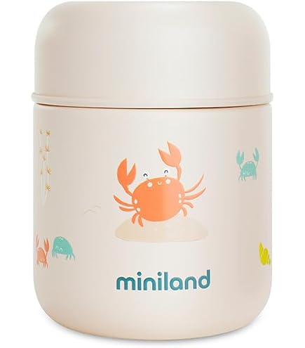 Set 12 Pots Hermétiques Gradués Miniland Dolce – 200/250/330 Ml + 2 Cuillères – Congélateur & Micro-ondes OK