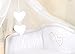 LUXURY BABY COT/BED CANOPY DRAPE-BIG 485cm MOSQUITO NET NURSERY BEDDING + HOLDER (White)