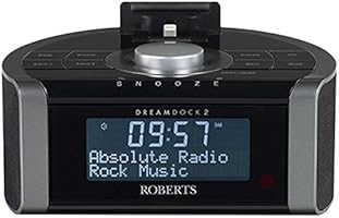 Roberts 'DreamDock2' DAB/DAB+/FM RDS Digital Stereo Clock Radio with Dock for iPod/iPhone - Lightning Connector
