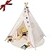 Produktbild Kinder Tipi Spielzelt Kinder Tipi Tragbare Kinder Spielhaus Zelt Zusammenklappbare indische Spielzelt für Kinder mit Holzpfosten für Jungen Mädchen Indoor-Spiel
