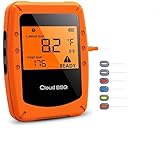 Movaty Digitale Grillthermometer，6 Sonden,Bluetooth Bratenthermometer BBQ Steak Thermometer, Fleischthermmometer küche, Unter