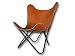 Produktbild Relaxsessel mit Lederbezug, Butterfly-Sessel, Echtleder matt (Braun)
