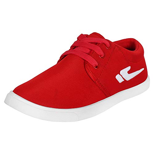 Women Comfortable And Trendy Look Canvas Red Sneakers 1062 P