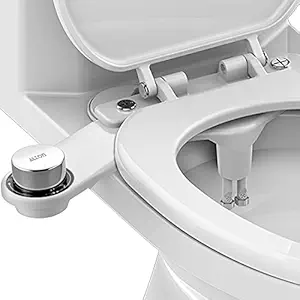 ALTON SHR20175 ABS, Non-Electric Toilet Bidet with Dual Nozzles for Male & Female, White, Polished Finish, Plastic