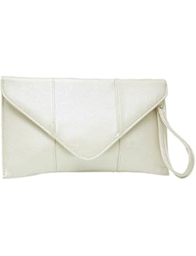 Vain Secrets© Abendtasche Umschlag Clutch mit Schulterriemen in 3 Farben