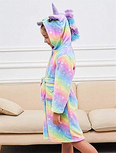 PENGMAI-Licorne-Peignoir-pour-Enfants-Fille-Garon-avec-Capuche-Vtements-De-Nuit-Pyjamas-Robe-de-Chambre-Serviette-Doux-2-11Ans