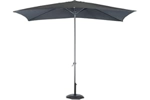 Hortan Ombrellone Rettangolare Diametro Metri Con Palo Centrale, Struttura In Acciaio Inossidabile, Chiusura a Corda E Copertura Protettiva Per Arredo Esterno, Giardino e Terrazzo