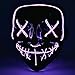 Produktbild AUSHEN Halloween Maske LED Lustige Masken Leichte Super Festival Cosplay Maske Bereinigen LED Clown Maske (Lila)
