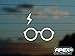 Price comparison product image Glasses - Harry Potter - White Vinyl Sticker DS-VN-FM-00005