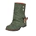 Produktbild Sannysis Stiefeletten Damen Mode Warme Kurze Lederstiefel Frauen Schnalle Kunstleder Patchwork Schuhe
