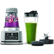 Ninja Foodi Power Nutri Blender [CB100UK] 2-in-1 Blender, Auto-iQ, Smart Motor, 700ml Cup &amp; 400ml Bowl, 1100W silver