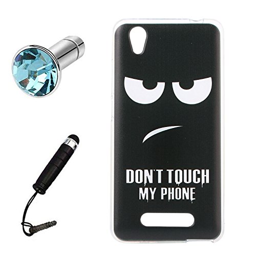 Lusee Funda de silicona para ZTE Blade A452 Suave Cascara TPU negro Don t touch my phone reviews Lusee Funda de silicona para ZTE Blade A452 Suave Cascara TPU negro Don t touch my phone