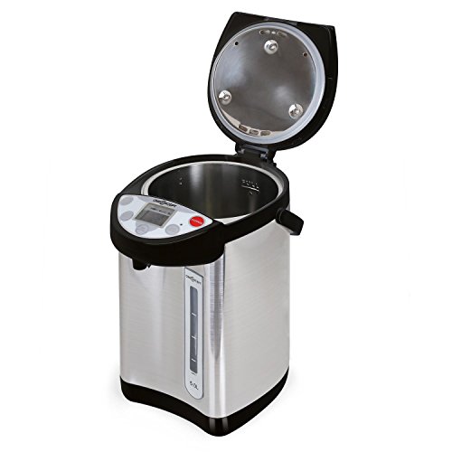 oneConcept Thermo Pot Heißwasserspender Heißwasserautomat (680W, 5 Liter heißes Wasser, Temperatur-Einstellung, ideal für Büro und Kantine) schwarz-silber - 7