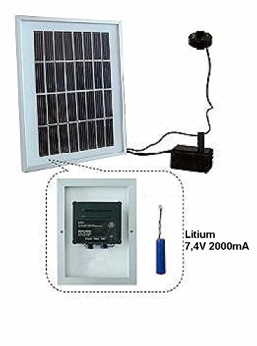 Solarspringbrunnen Solarbrunnen Cascade Garten Brunnen Kaskade Komplettset für Garten und Terrasse Tag und Nacht ! ✔NEU - 7