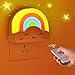 Produktbild Hunpta Mini Nachtlicht Regenbogen Kleinkind Nachtlicht für Kinder mit Sensor Fernbedienung (Weiß)
