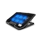 Kaiyitong Laptop-Kühler, tragbare Kühlhalterung, Desktop-Halterung, sechs Lüfter können eingestellt Werden, Exquisite Mode (Color : Black)