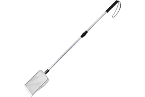 Dualoai Palette estensibili per lettiera per Gatti, Pulizia Animali Domestici, Paletta per lettiera in Metallo per lettiere, Maglia da 90 cm 5.0x5.0 mm