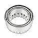 Produktbild AOLVO 3 Edelstahl Dumpling Form/Wrappers/Maker, und Schimmel Donut Muffin Scone Sandwich Brot Kruste Cutter, zirkular aus Biscuit Ausstecher, rund Dumpling Skins – Geriffelter Rand, Fluted Edge
