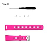 TUANMEIFADONGJI Silikon-Ersatzarmband Zweiteiliger Riemen Verstellbarer Ersatz Sport Zubehör Armband Mit Werkzeug Für Garmin Vivosmart HR Smart Sport Kids Ace Fitness Tracker Small Large