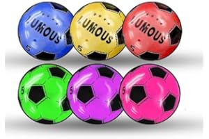 EXPECTRO Plastic Football, 8.5” PVC Ball for Kids and Sports- Inflatable Plastic Ball for Indoor Outdoor Play Beach, Home & small plastic balls for Garden Outdoor Yard Lawn.