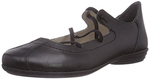 Rieker Womens 53992 Closed ballerinas Black Schwarz (schwarz / 00) Size: 3.5