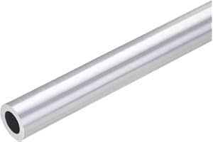 sourcing map Tubo tondo in alluminio 6063, diametro esterno 22 mm, diametro interno 14 mm, lunghezza 300 mm, tubo dritto senza cuciture