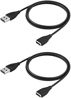 Fitbit Surge Cable 2-Pack, BeneStellar 3.3ft / 1m Replacement USB Charger Cable for Fitbit Surge Fitness (Black 2Pack)