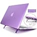 Produktbild STONG Matte Gummierte Harte Schutzhülle mit Kickstand Ständer für Macbook Pro Retina 13 Hülle Cover Tasche Silicon Case Shell Hard Plastik mattiert SchutzTasche + tpu Tastatur-Schutzfolie(Lila,MacBook Pro Retina 13 A1425 / A1502)