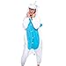 Produktbild außen TOP Winter warm Flanell Strampelanzug Schlafanzug Erwachsene Unisex ein Teil Pikachu Pyjama - blueunicorn, S for Height(57"-61")