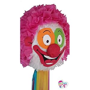Piñata Clown 3D. (Optionaler Stick)