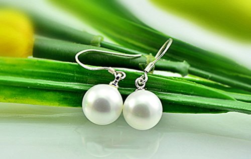 Hosaire Ohrringe Mode Weiss Perlen Anhänger Damen Ohrring für Geburtstag Valentinstag Geschenk Ohrhänger - 3