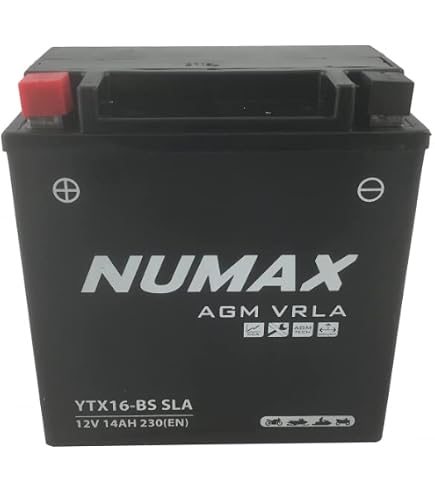 Batterie Moto Yuasa YTX16-1 VRLA AGM 12V 14.7Ah 230CCA - Sans Entretien, Scellée, Pour Moto, Scooter, Quad