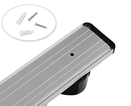 HomySnug Gerätehalter – Aluminium Wandhalter Ordnungsleiste für Besen, Mopp und Gartenwerkzeuge mit 5 Haken und 4 Schnellspannern - 5